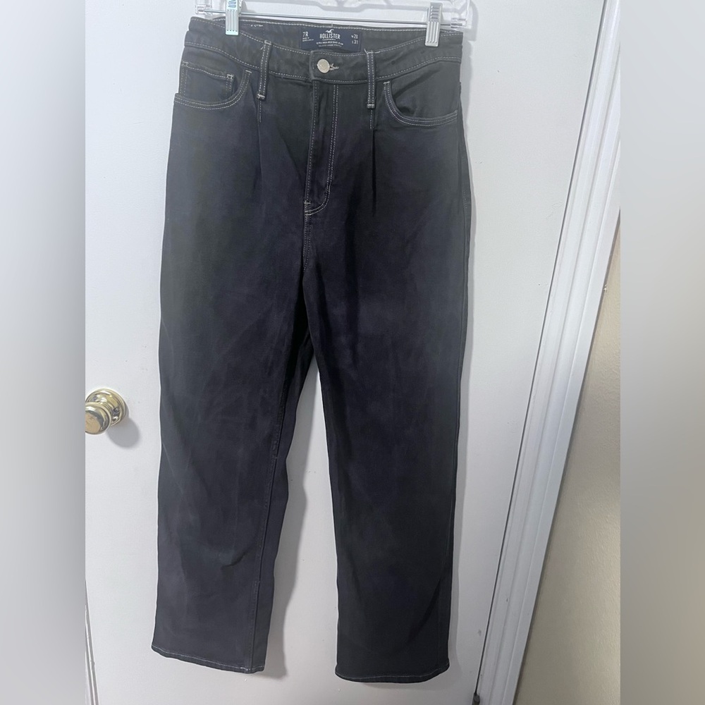 Hollister Women’s Ultra High Rise Dad Jeans size 7R - Dark blue grey wash